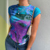 abstract printing round neck t-shirt Nihaostyles wholesale clothing vendor NSXPF74887
