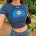 printing hit color sexy street short-sleeved T-shirt Nihaostyles wholesale clothing vendor NSXPF74898