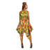 women‘s Summer Digital Printed Sleeveless Irregular Dress with Belt nihaostyles clothing wholesale NSMDF71152