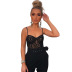 women s shoulder strap see-through mesh slim bodysuit nihaostyles clothing wholesale NSXPF71177