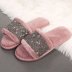 ladies non-slip hairy warmth slippers nihaostyles clothing wholesale NSKJX71210
