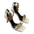 chain square open toe heeles Nihaostyles wholesale clothing vendor NSYBJ71221