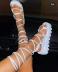 Tendencia lazo de pierna color liso sandalias gruesas Nihaostyles vendedor de ropa al por mayor NSYBJ71228