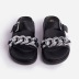 flat bottom leather round head chain sandals Nihaostyles wholesale clothing vendor NSYBJ71235