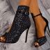 rhinestone heel buckle sandals  Nihaostyles wholesale clothing vendor NSYBJ71247