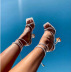 Square Head Strap High-Heeled Sandals NSYBJ71262