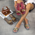 metal chain square toe flat sandals Nihaostyles wholesale clothing vendor NSYBJ71284