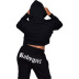 hooded letter printed sweater two-piece set Nihaostyles wholesale clothing vendor NSJCF71328