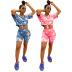 casual printed tie-dye two-piece set Nihaostyles wholesale clothing vendor NSJCF71342