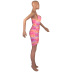 pleated V-neck dress Nihaostyles wholesale clothing vendor NSJCF71344