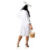 vestido de mujer de color sólido lavado arrugado nihaostyles ropa al por mayor NSXPF71369