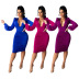 Women‘S Solid Color Gradation Effect Dress NSXPF71375