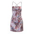 print halter strap dress female nihaostyles clothing wholesale NSFLY71394