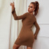 twist knitted long-sleeved dress wholesale Nihaostyles clothing vendor NSYSQ71415