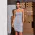pleated slim solid color dress wholesale women clothing Nihaostyles NSYSQ71452