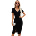 velvet mid-length solid color dress wholesale women clothing Nihaostyles NSYSQ71464