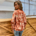daisy print round neck long-sleeved tie-dye sweatshirt wholesale women clothing Nihaostyles NSYSQ71491
