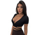 v-neck solid color knitted top wholesale women clothing Nihaostyles NSYSQ71534