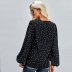 Women s Polka Dot Loose Long Lantern Sleeve Shirt nihaostyles clothing wholesale NSXIA75349