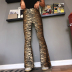 women s tiger print Bell-bottoms nihaostyles clothing wholesale NSXIA75341