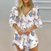 Printed Long-Sleeved Lapel Dress NSXIA75327