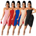 pure color silky milk silk multicolor dress Nihaostyles wholesale clothing vendor NSMDJ75036