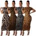 vestido de manga corta con estampado de leopardo Nihaostyles vendedor al por mayor de ropa NSMDJ75037