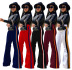 multi-color stitching solid color pants Nihaostyles wholesale clothing vendor NSMDJ75048