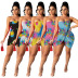 tube top print multicolor dress Nihaostyles wholesale clothing vendor NSMDJ75059