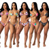  Multicolor Printed Bikini Swimsuit Set Nihaostyles wholesale clothing vendor NSMDJ75071