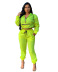 fashion solid color zip hooded top set Nihaostyles wholesale clothing vendor NSMDJ75087