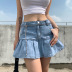 Falda de mezclilla elástica fina de cintura alta con volantes para mujer nihaostyles ropa al por mayor NSXPF75120