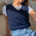 women s wool knitted V-neck sweater vest nihaostyles clothing wholesale NSXPF75123