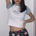 cute angel print short slim short-sleeved t-shirt nihaostyles clothing wholesale NSXPF75141