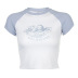 cute angel print short slim short-sleeved t-shirt nihaostyles clothing wholesale NSXPF75141