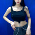 women s hem chain metal buckle camisole nihaostyles clothing wholesale NSXPF75151