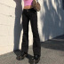  women s low-waist side pockets retro slim trousers nihaostyles clothing wholesale NSXPF75178