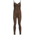 women s leopard print V-neck sexy suspender jumpsuit nihaostyles clothing wholesale NSRUI75200