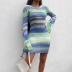 women s backless trumpet sleeve striped dress nihaostyles clothing wholesale NSRUI75204