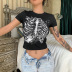 new breastbone contrast printing t-shirt Nihaostyles wholesale clothing vendor NSSSN75212