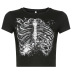 new breastbone contrast printing t-shirt Nihaostyles wholesale clothing vendor NSSSN75212