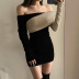 women s stitching strapless neckline dress nihaostyles clothing wholesale NSSSN75243