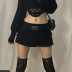 Solid Color Low-Waist Denim Skirt NSSSN75255
