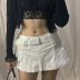 Solid Color Low-Waist Denim Skirt NSSSN75255