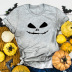Halloween print short-sleeved T-shirt nihaostyles clothing wholesale NSYAY75817