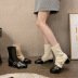 square toe mid-heel thin elastic boots Nihaostyles wholesale clothing vendor NSCA75288