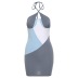 Women s Slim High Waist Bandage Halter Neck Dress nihaostyles clothing wholesale NSXPF75308