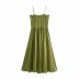 silk satin texture drape suspender dress Nihaostyles wholesale clothing vendor NSAM75418