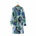 geometric printing stand-up collar tie dress Nihaostyles wholesale clothing vendor NSAM75428