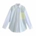 striped poplin blouse shirt Nihaostyles wholesale clothing vendor NSAM75434